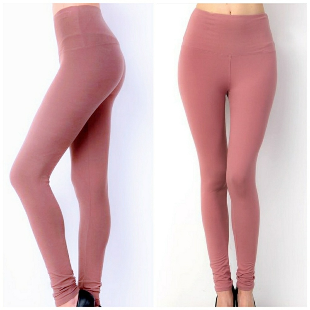 Mauve Brushed Knit Leggings